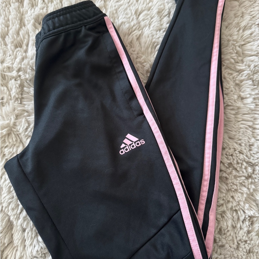 Adidas Gray and Pink Track Pants
